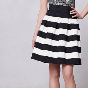 Anthropologie Girls from Savoy Striped Ponte Skirt